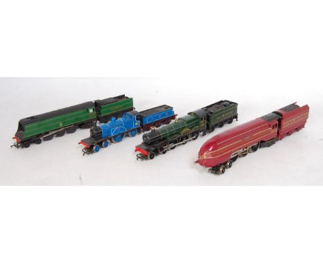 A Triang Caledonian 4-2-2 engine and tender (G), LMS red streamlined 'King George VI' (G), Southern streamlined Bulleid Pacif