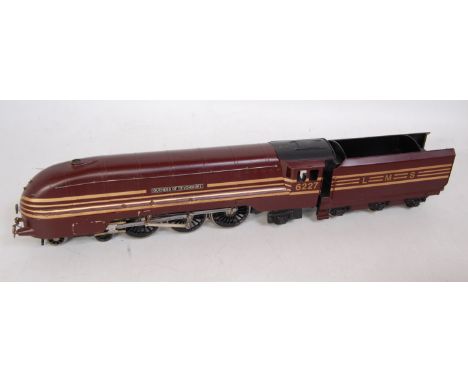 Kit/Scratch built fine scale maroon LMS 4-6-2 'Duchess of Devonshire' streamlined loco no. 6227 with 6 wheel LMS tender (G)