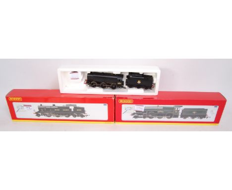 3 Hornby items British Railways black R2398 Fowler tank engine (G-BG) BR green R2530 'King William III' one boiler hand rail 