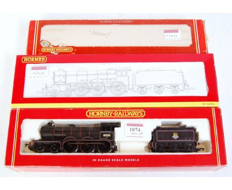 Hornby R2101A BR lined black class B12/3 engine and tender with instructions (NM/BNM), a BR black "Pytchley" engine and tende