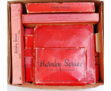 Hornby clockwork track pre-war, including 3 pairs parallel points, pair double symmetrical points, four pairs 2' radius point