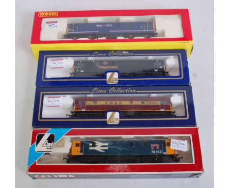 4 more Electro-diesel locomotives Hornby repainted navy blue as First GBRf No. 73141 (GR) Lima repainted navy as Fragonset No
