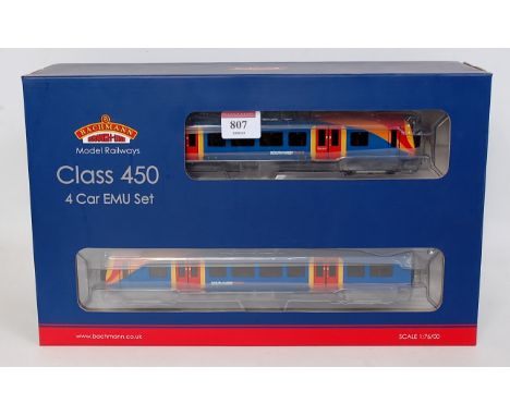 A Bachmann 31-040 class 450 four car EMU South Western Trains livery, DCC ready (M-BM)