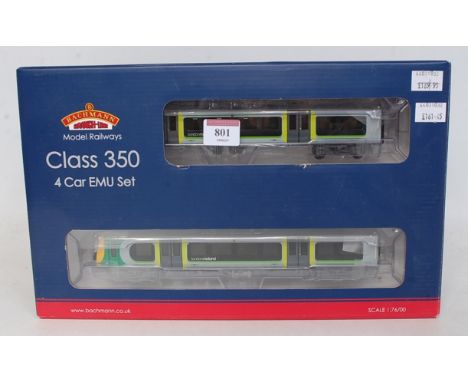 A Bachmann 31-032 class 350/1 Desiro four car EMU London Midland livery, DCC ready (M-BM)
