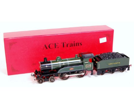 ACE trains E/3 celebration class 0-24vDC 4-4-0 loco and tender, southern green, loco white lined, tender no lining "Southern"