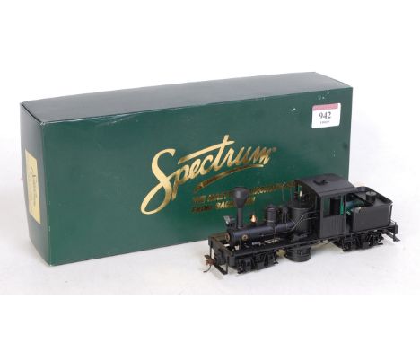Bachmann Spectrum Ref 25699 ON-3-0 two truck Shay locomotive, painted black and unlettered, with instructions (NM-BG)