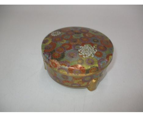 Satsuma Millefiori Pottery Trinket Box, 12cm 