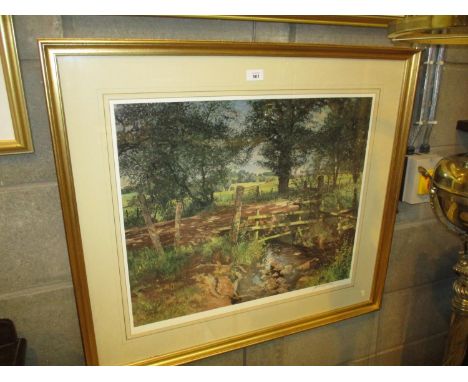 James McIntosh Patrick Signed Print Country Lane and Brook 