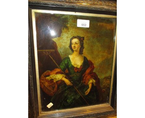 Victorian Print on Glass 