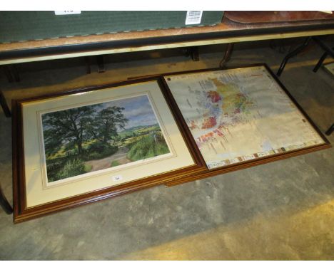 James McIntosh Patrick Signed Limited Edition Print and a Bordeaux Map 