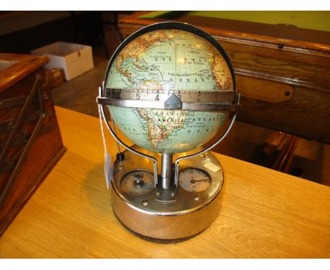 Vintage Chrome Globe Lamp 