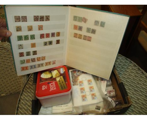 Box of First Day Covers, Stamps etc 