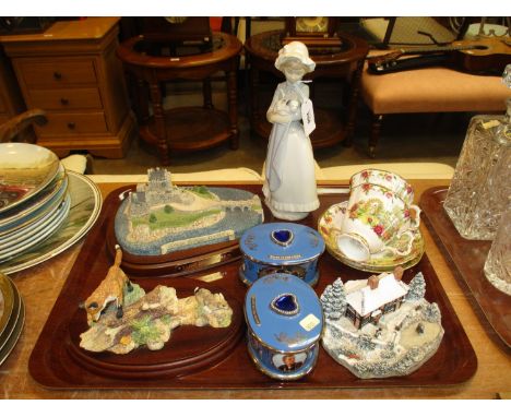 Border Fine Arts Fox and Hare, Nao Figure, Pair of Royal Albert Cups and Saucers etc 