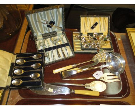 Cases of Cutlery, Soup Ladle, Servers etc 