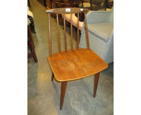 Mobler Denmark Teak Stick Back Chair 