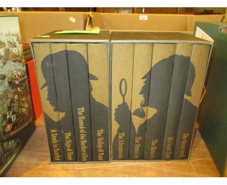 Two Boxed Sets of Folio Society Books - Sherlock Holmes 