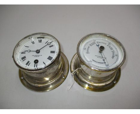 Ships Clock and Aneroid by John Norton &amp; Co. Glasgow 