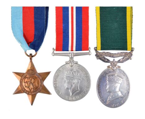 A Second World War P.O.W. group  of three medals to Signalman S. Goodenough, Royal Signals: 1939-45 Star, British War Medal 1
