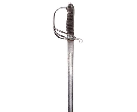  A George V Royal Artillery officer's sword, of regulation form with etched blade by Wilkinson and numbered 50326, three bar 