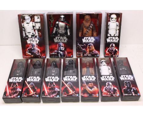 Star Wars: A collection of 11 Star Wars: The Force Awakens boxed figures to include: Kylo Ren, First Order Stormtrooper, Dart