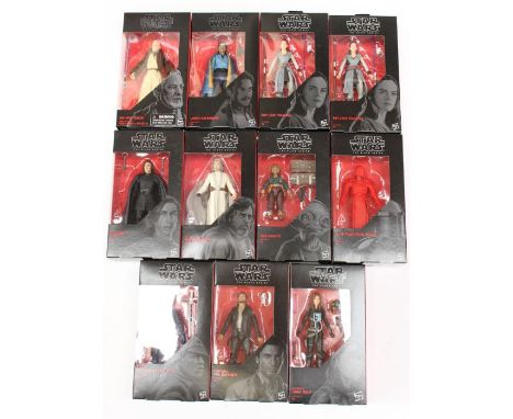 Star Wars: A collection of eleven Star Wars Black Series boxed figures to comprise: Obi-Wan Kenobi 32, Lando Calrissian 39, R