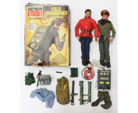 Action Man: A boxed Action Man Field Commander and Field Radio, together with another Action Man figure, missing one hand, an