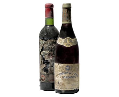 Chateau Franc Bigaroux (St Emilion GC) 1970 Very bin-soiled and damaged labels, vintage only visible on one bottle. Levels ba