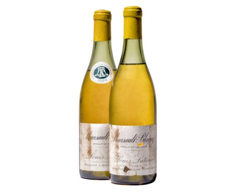 5 bottles Meursault 1er Cru Blagny 1969 Cote de Beaune. Louis Latour Damaged capsules, one missing top with cork fully expose