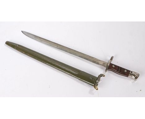 First World War U.S. M1917 sword bayonet by Remington, makers name and U.S. Ordnance marks to ricasso, appears to have been c