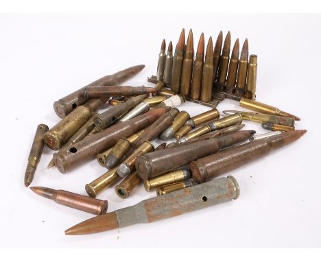 Collection drill/display cartridge cases and projectiles, various small calibres, inert, (qty)