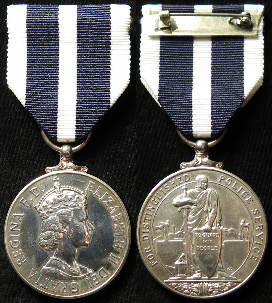 Queens Police Medal for Distinguished Police Service. Edge stamped 'SPECIMEN'. EF