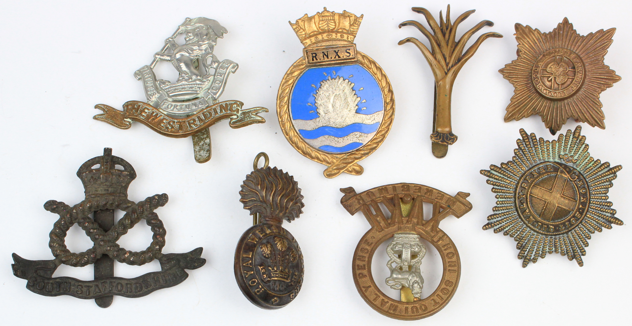 Badges - 8 - original military hat badges.