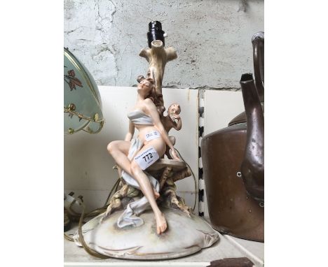 Porcelain figure table lamp 