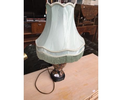 A satsuma pottery table lamp 