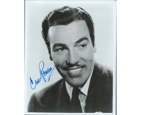 Cesar Romero signed 10x8 vintage black and white photograph. Romero was well known for his role as the Joker on the Batman te