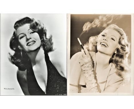 Rita Hayworth, collection of 29 beautiful vintage black and white photographs approx. 10x8 12x10 , plus a magazine dated 16th