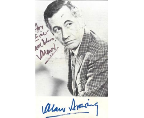 Alan Browning signed and dedicated vintage 6x4 black and white photograph. Browning was an English actor who is best remember