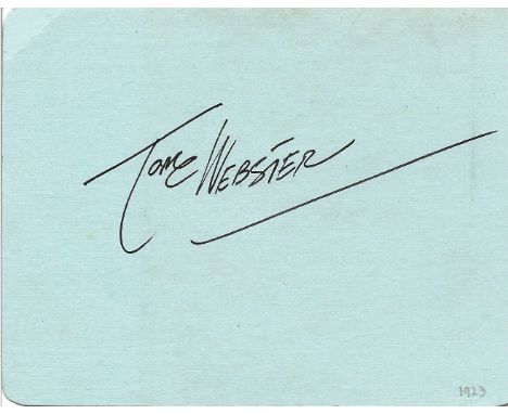 Tom Webster signed album page. Webster was an English cartoonist who, during the war performed in concert parties in France a