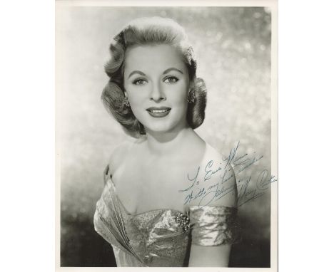 Mary Costa signed and dedicated black and white vintage photograph. Costa is most notable for providing the voice of Princess
