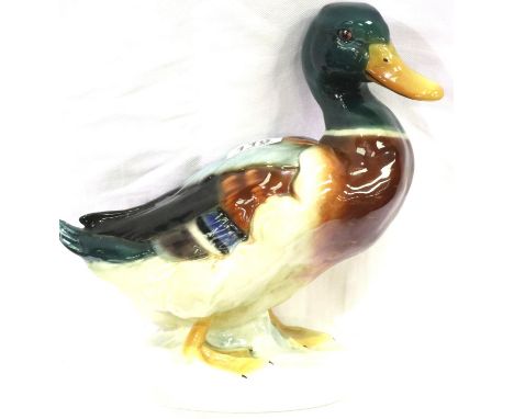 Large ceramic mallard. H: 25 cm. Signed H Jail to base. Postage group 3. 