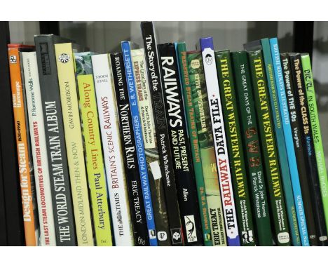 Shelf of train and steam related books. P&amp;P Group 3 (£25+VAT for the first lot and £5+VAT for subsequent lots) 