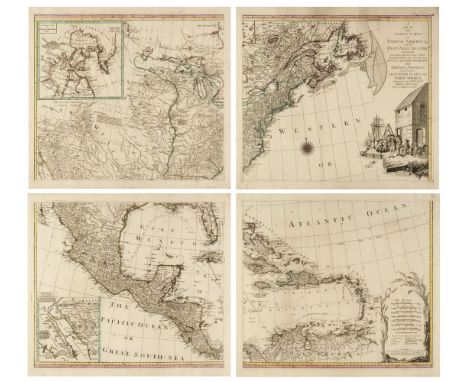 North America. Lotter (M. A. &amp; G. F.). A New and Correct Map of North America, with the West India Islands. Divided Accor