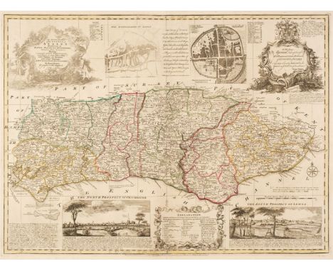 Sussex. Bowen (Emanuel), An Accurate Map of the County of Sussex Divided into its Rapes, Deanries and Hundreds, Drawn from Su