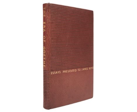 Binding (Robinson, Ivor, 1924-2014). The Era of Goethe, essays presented to James Boyd, Taylor Professor of the German Langua