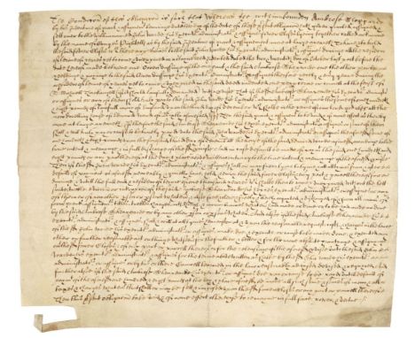 Vellum Deeds. An assorted collection of vellum deeds and fragments, mostly 16th &amp; 17th century, including an unexecuted b