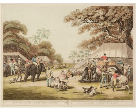 Williamson (Captain Thomas, &amp; Samuel Howitt). Hunters Going Out in the Morning, London: by T. McClean, for Edward Orme, J