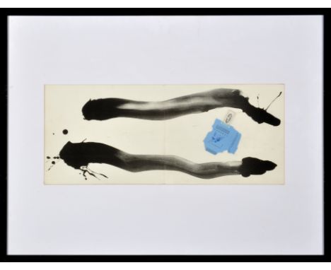 After Robert Motherwell
"UNTITLED 1974"
with label verso
lithograph with collage from an edition of 3975, published by Triton