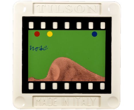 Joe Tilson
"NOSE" FROM "5 SENSES MADE IN ITALY"
signed and numbered 31/40 on print
colour silkscreen in original moulded plas