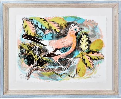 Mark Herald
A JAY IN AN OAK TREE
signed and dated '09
colour lithograph
Artist's proof, numbered 2 from an edition limited to