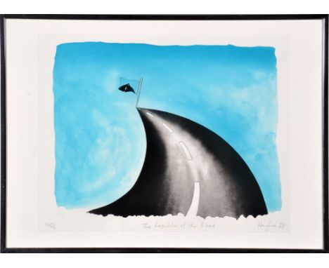 Patrick Hughes
"THE REPUBLIC OF THE ROAD"
signed, inscribed and dated '88
colour etching, numbered 21 from an edition limited